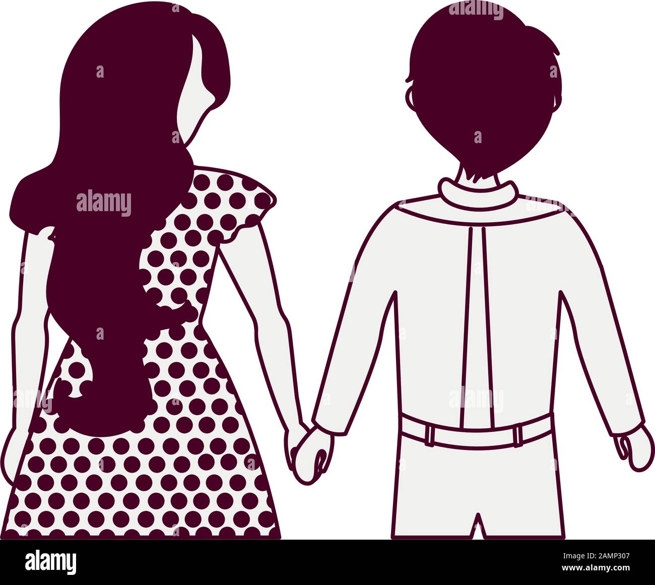 romantic couple holding hands desing Stock Vector Image & Art - Alamy