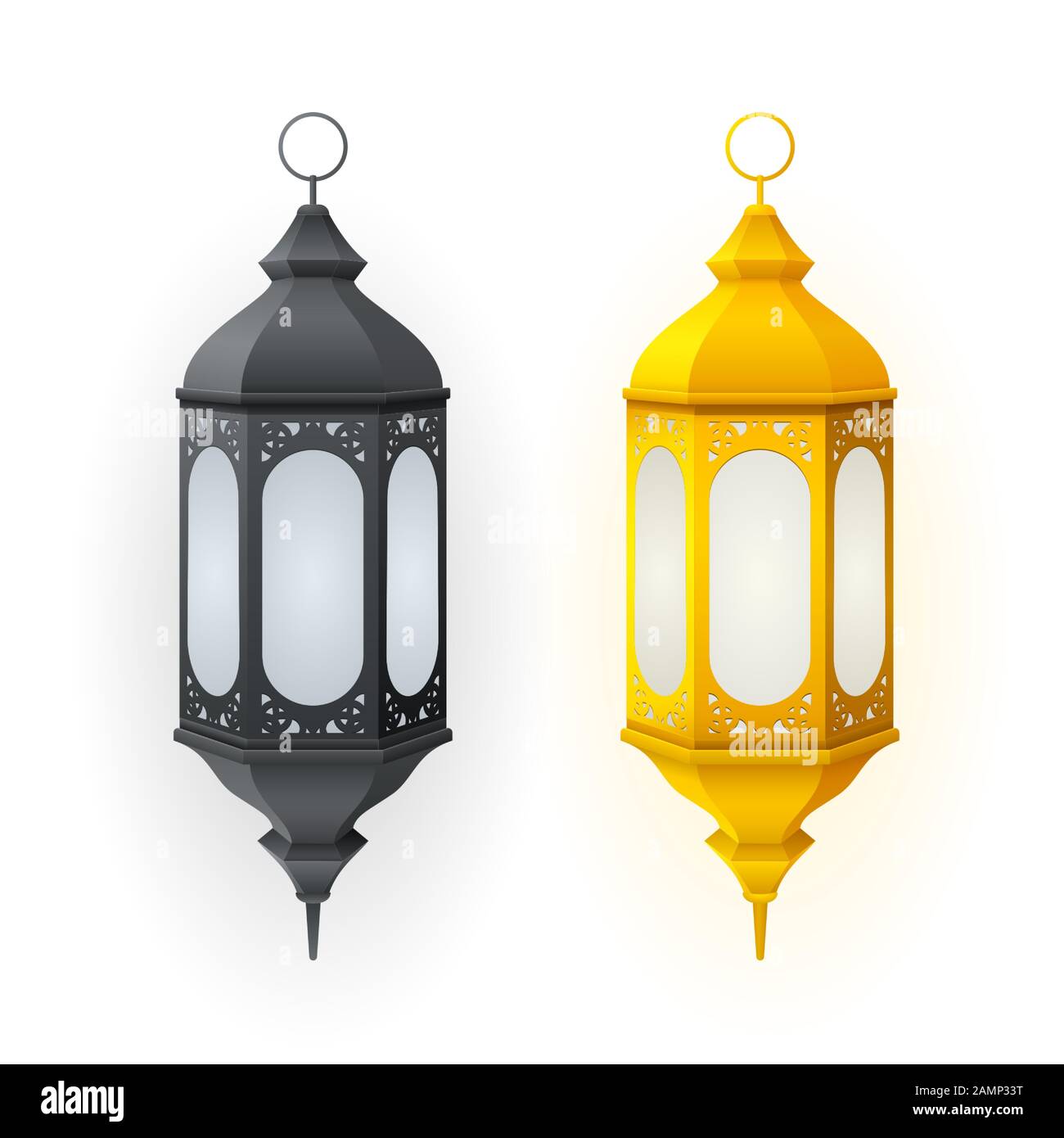 Ramadan Lamp Realistic Stock Illustration - Download Image Now - Fanous,  Icon Symbol, White Background - iStock