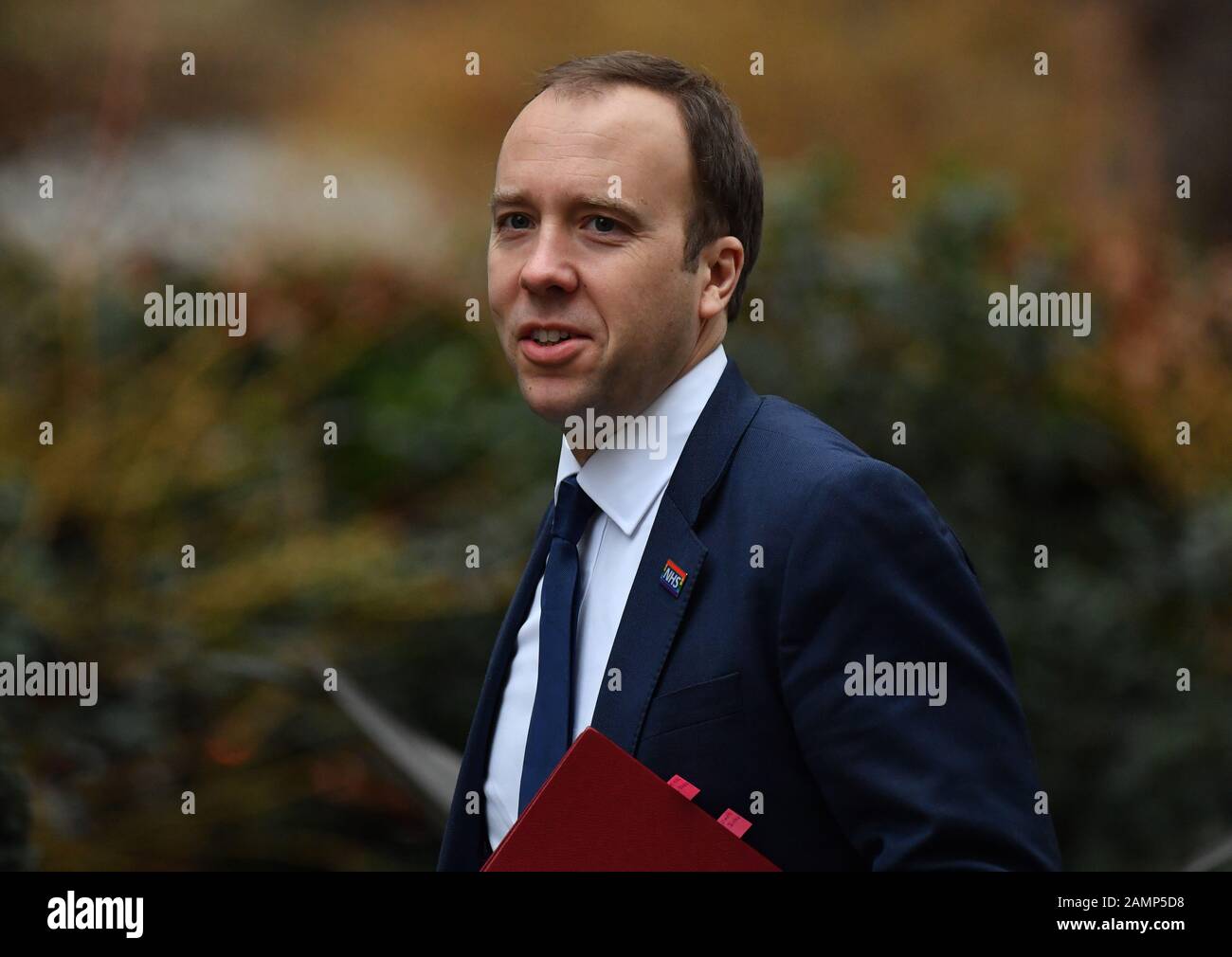 Downing Street, London, UK. 14th January 2020. Matt Hancock, Secretary of State for Health and Social Care in Downing Street for weekly cabinet meeting. Credit: Malcolm Park/Alamy. Stock Photo