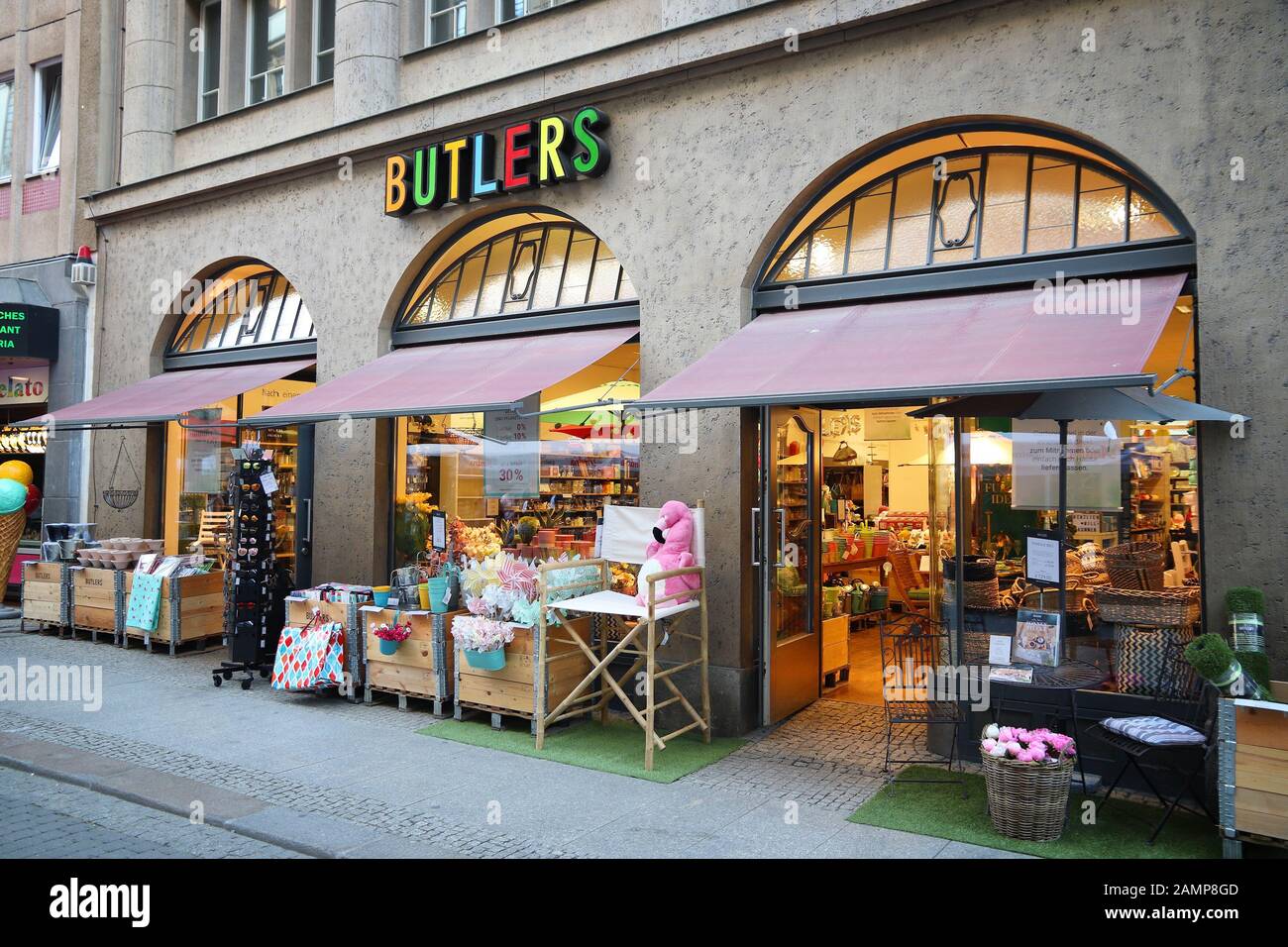 LEIPZIG, GERMANY MAY 9, 2018 Butlers shop at Nikolai Street