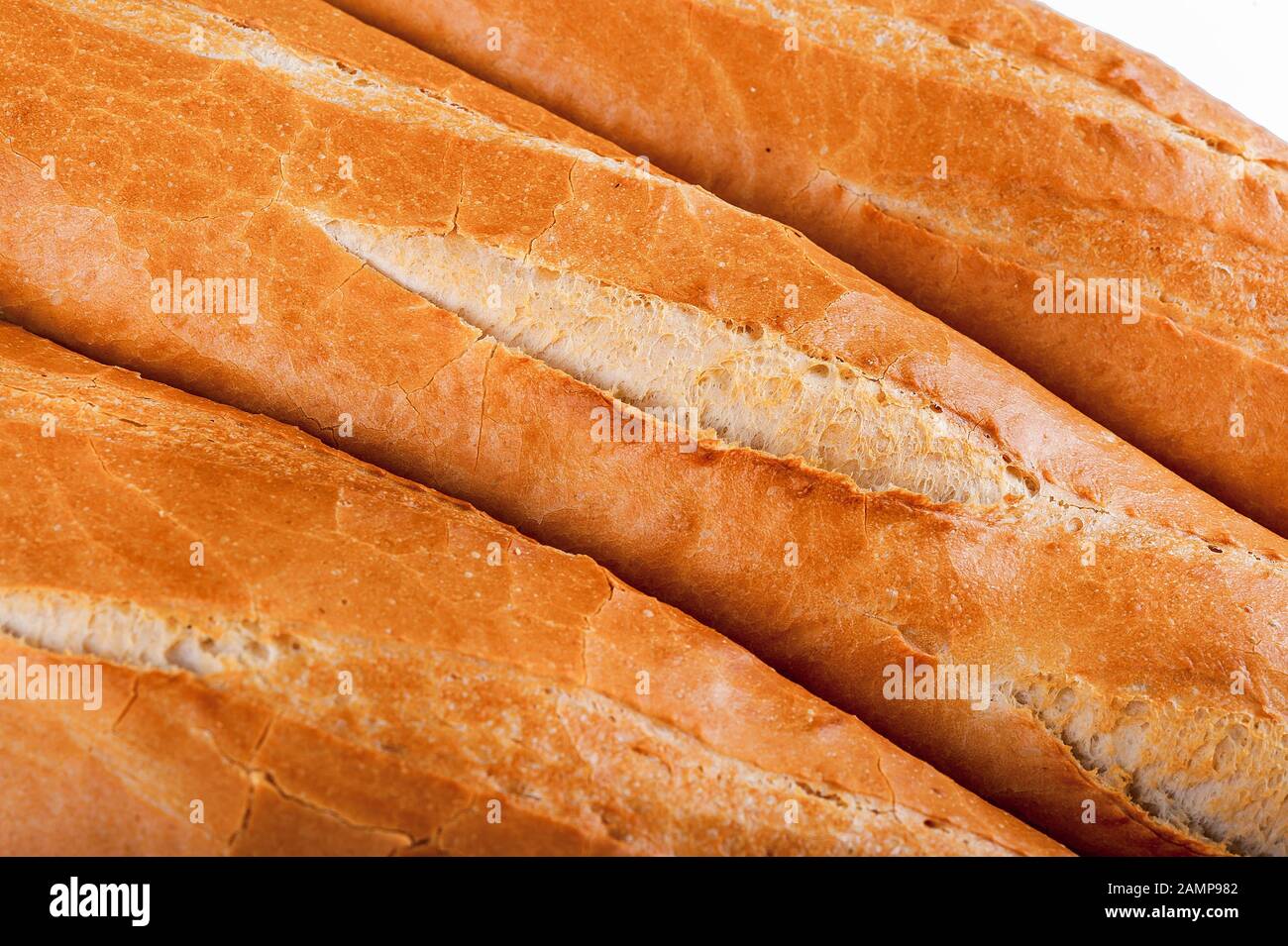 French baguette, bread. Isolated on white background Stock Photo - Alamy