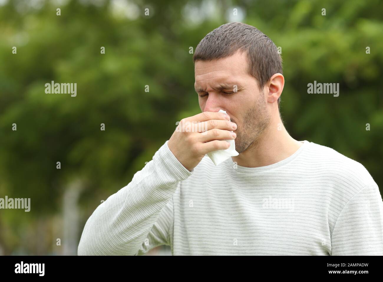 Covering mouth and nose with tissue hi-res stock photography and images ...