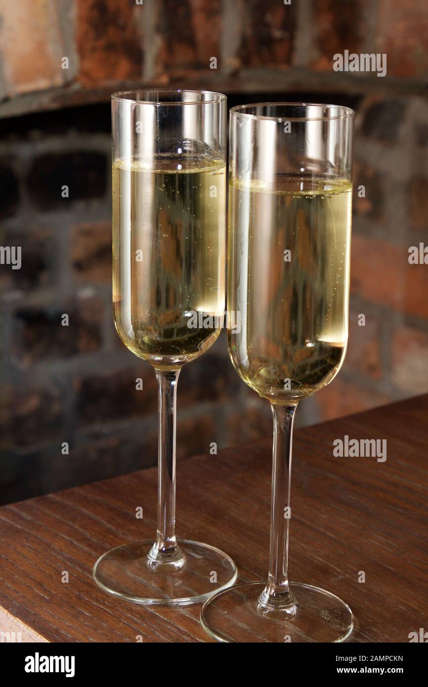 Glasses of champagne. Stock Photo