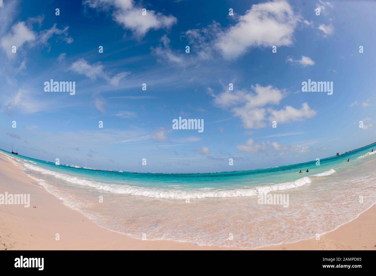 Beach landscape , Punta Cana; Dominican Republic; Stock Photo