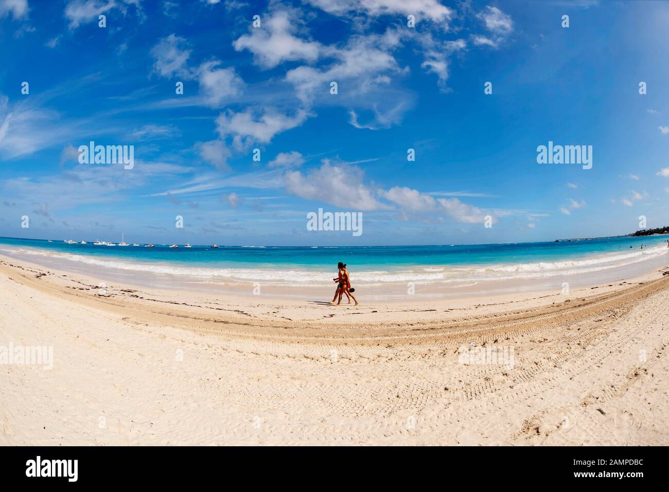 Beach landscape , Punta Cana; Dominican Republic; Stock Photo