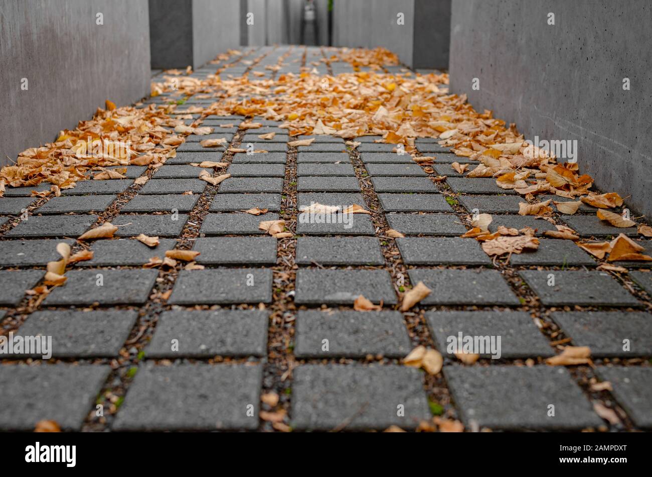 Holocaust memorial in Berlin, Germany. Stock Photo