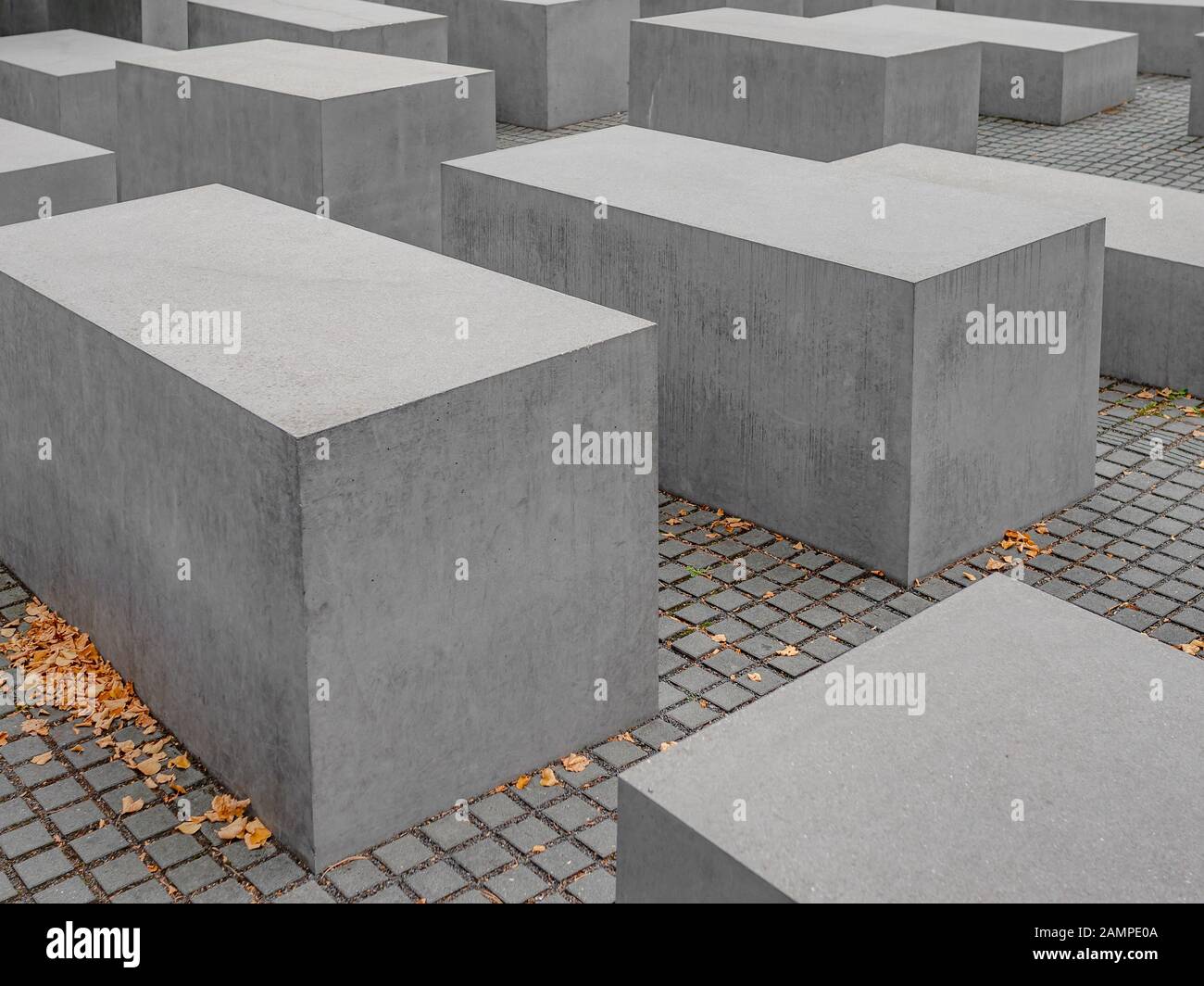Holocaust memorial in Berlin, Germany. Stock Photo