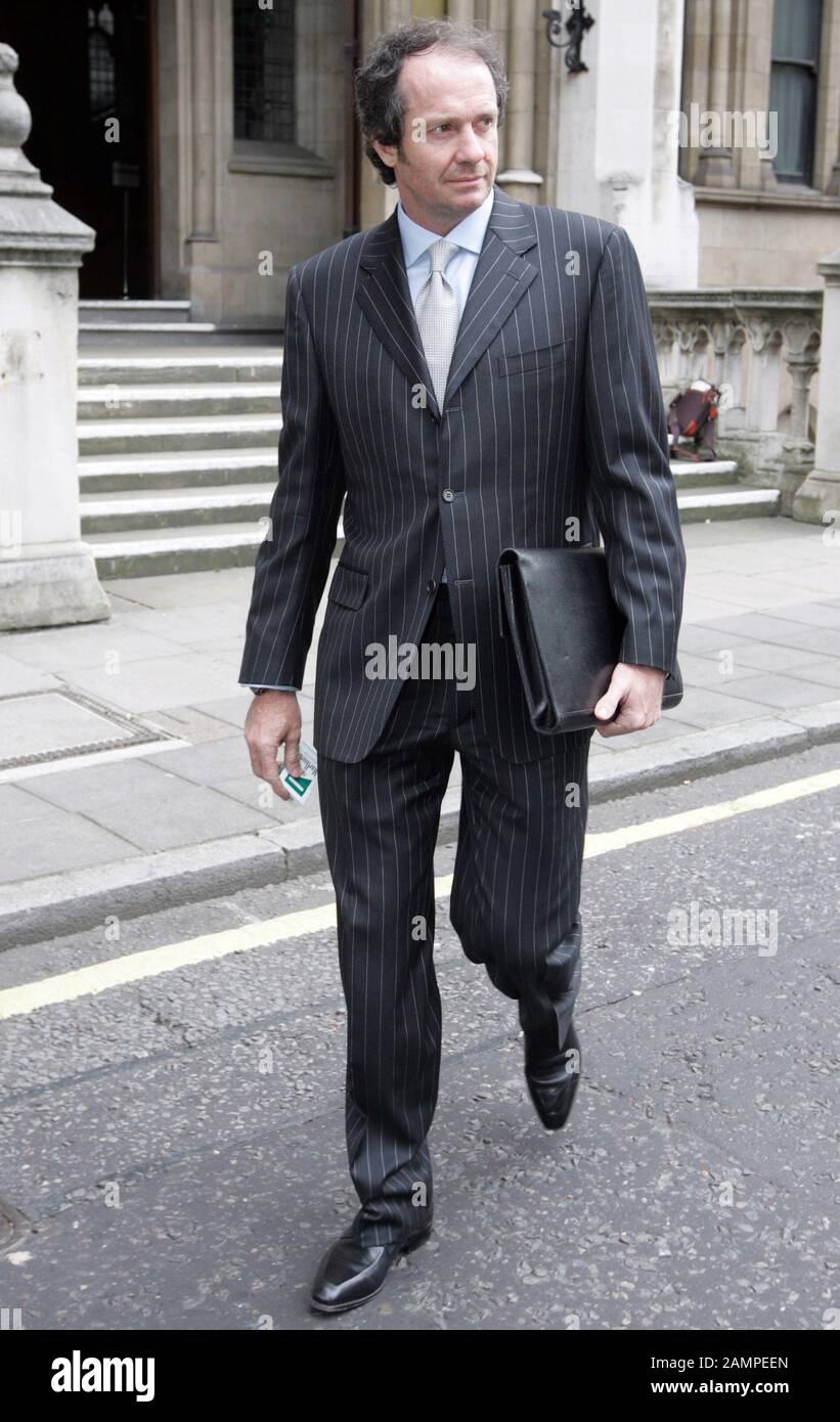 Scot Young a multi millionaire Scottish property developer at the Royal Courts of Justice High Court in London where his wife Michelle Young is claiming a several million pound  financial settlement despite him claiming to have lost all his assets in a bad property deal. Stock Photo
