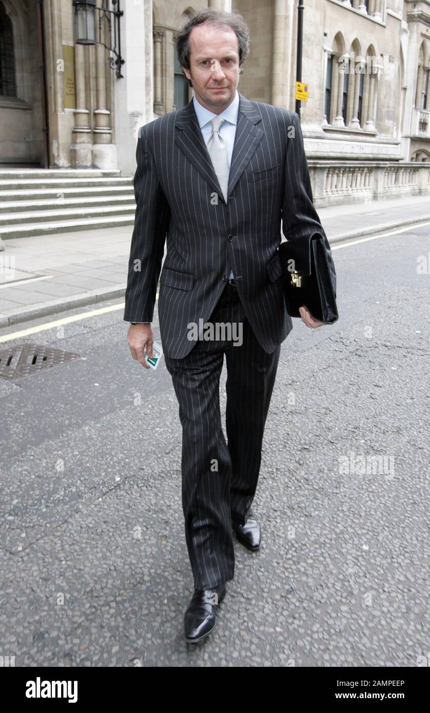 Scot Young a multi millionaire Scottish property developer at the Royal Courts of Justice High Court in London where his wife Michelle Young is claiming a several million pound  financial settlement despite him claiming to have lost all his assets in a bad property deal. Stock Photo