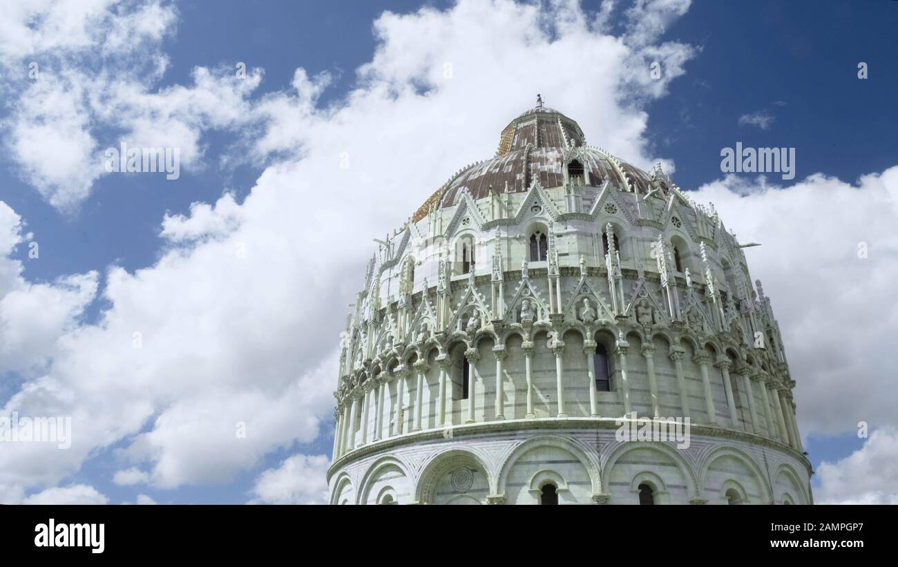 Pisa Baptistery of St John, ancient architecture in Italy, sightseeing tour Stock Photo