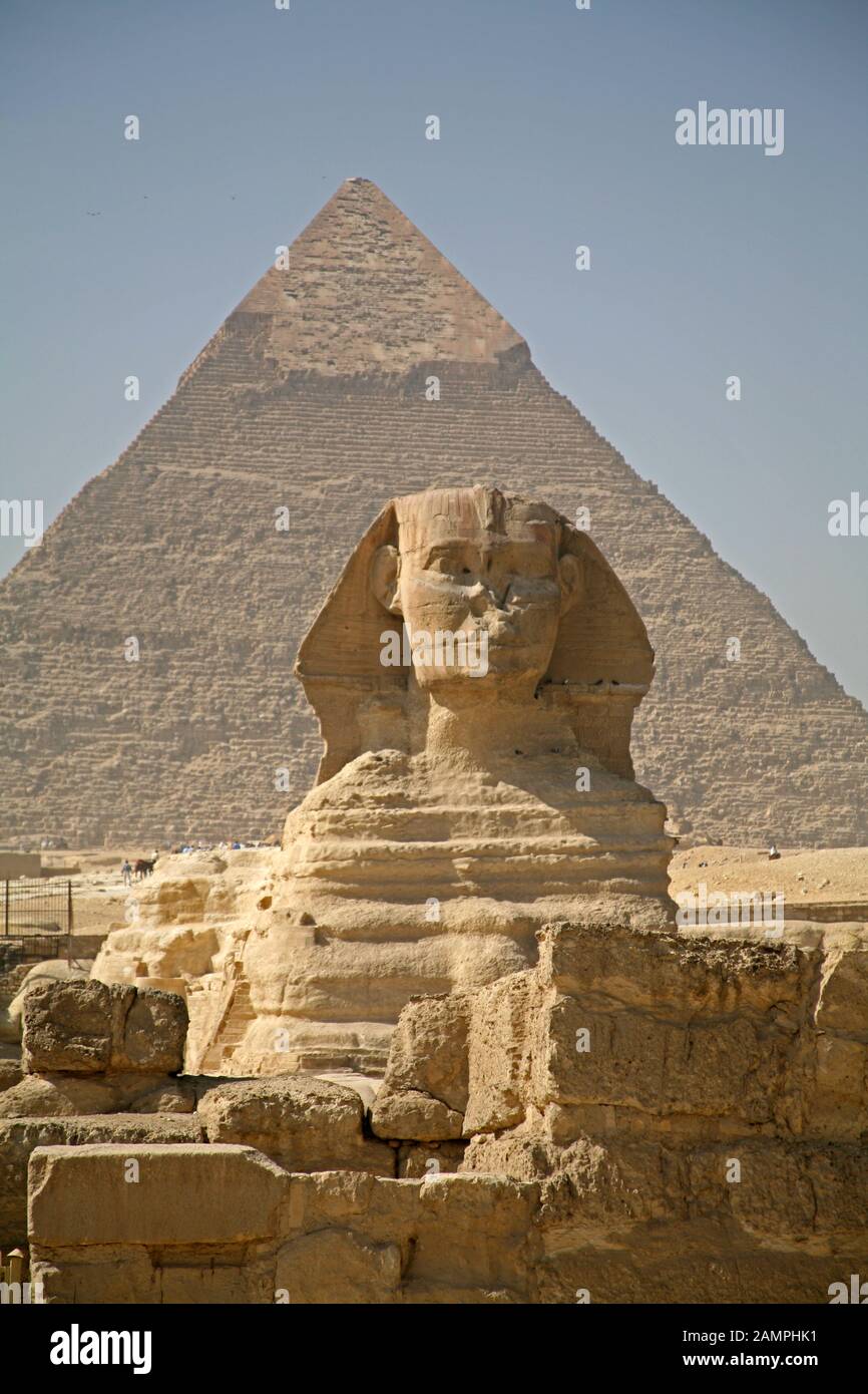 The Pyramids And Sphinx Giza Plateau Cairo Egypt Stock Photo Alamy