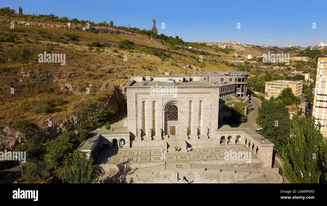 Ancient Mesrop Mashtots institute of ancient manuscripts, Armenian landmark Stock Photo