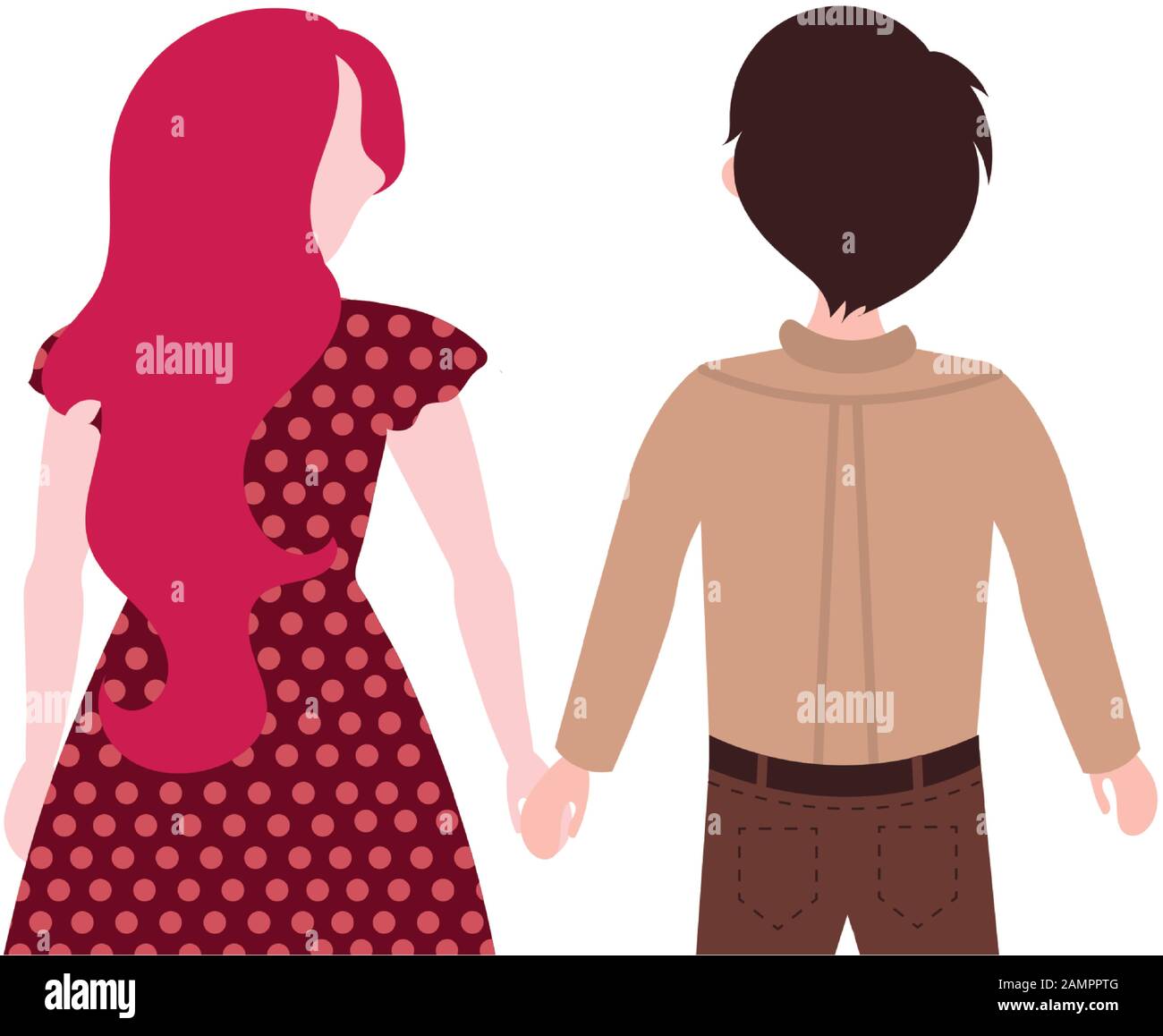 romantic couple holding hands desing Stock Vector Image & Art - Alamy