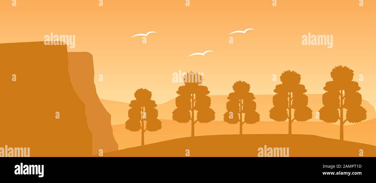 wandelust forest landscape scene icon Stock Vector Image & Art - Alamy
