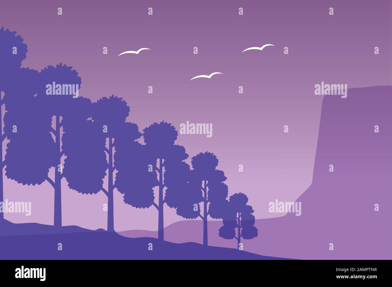 wandelust forest landscape scene icon Stock Vector Image & Art - Alamy