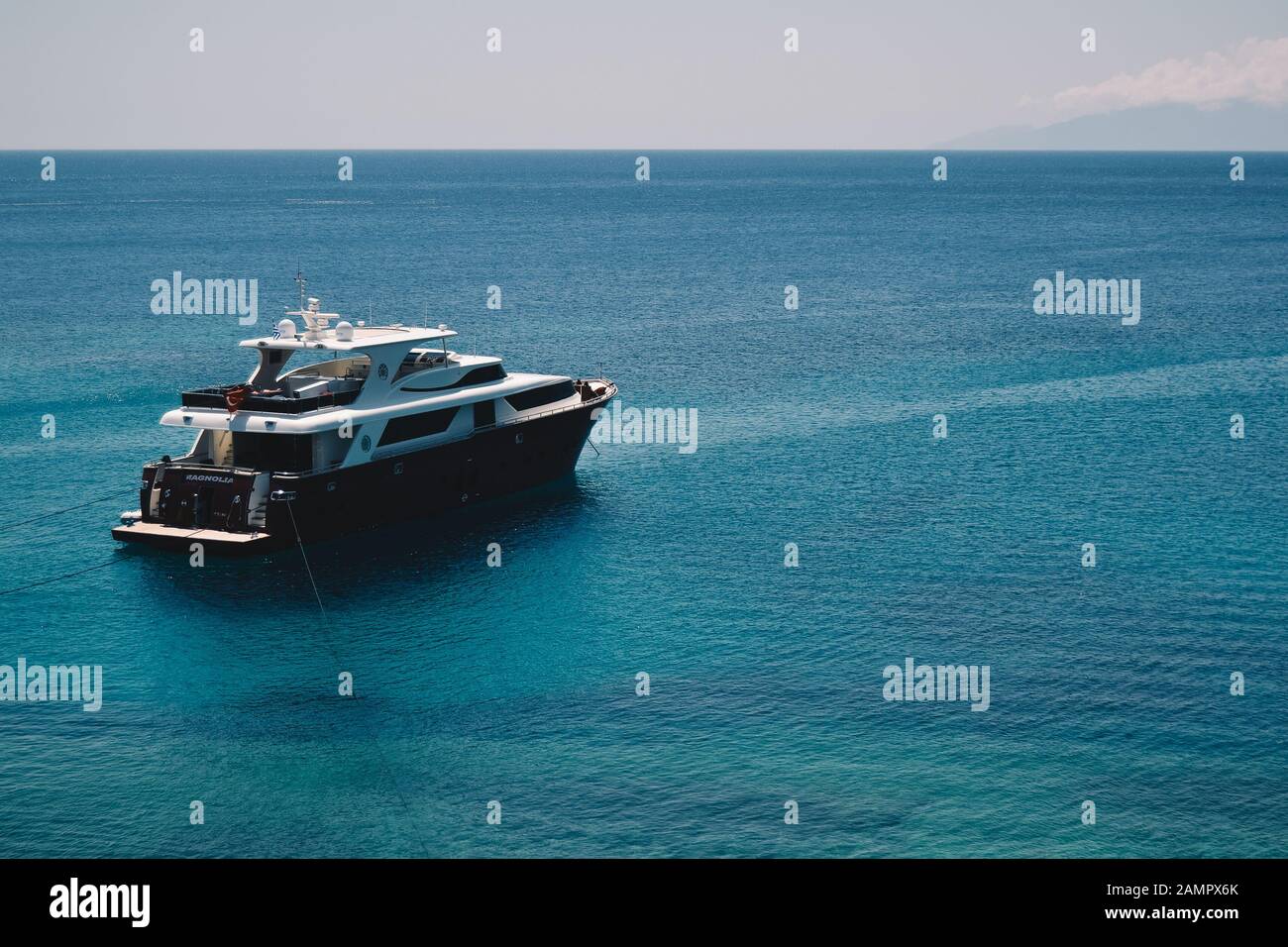 Yacht in the Aegean Sea Stock Photo - Alamy