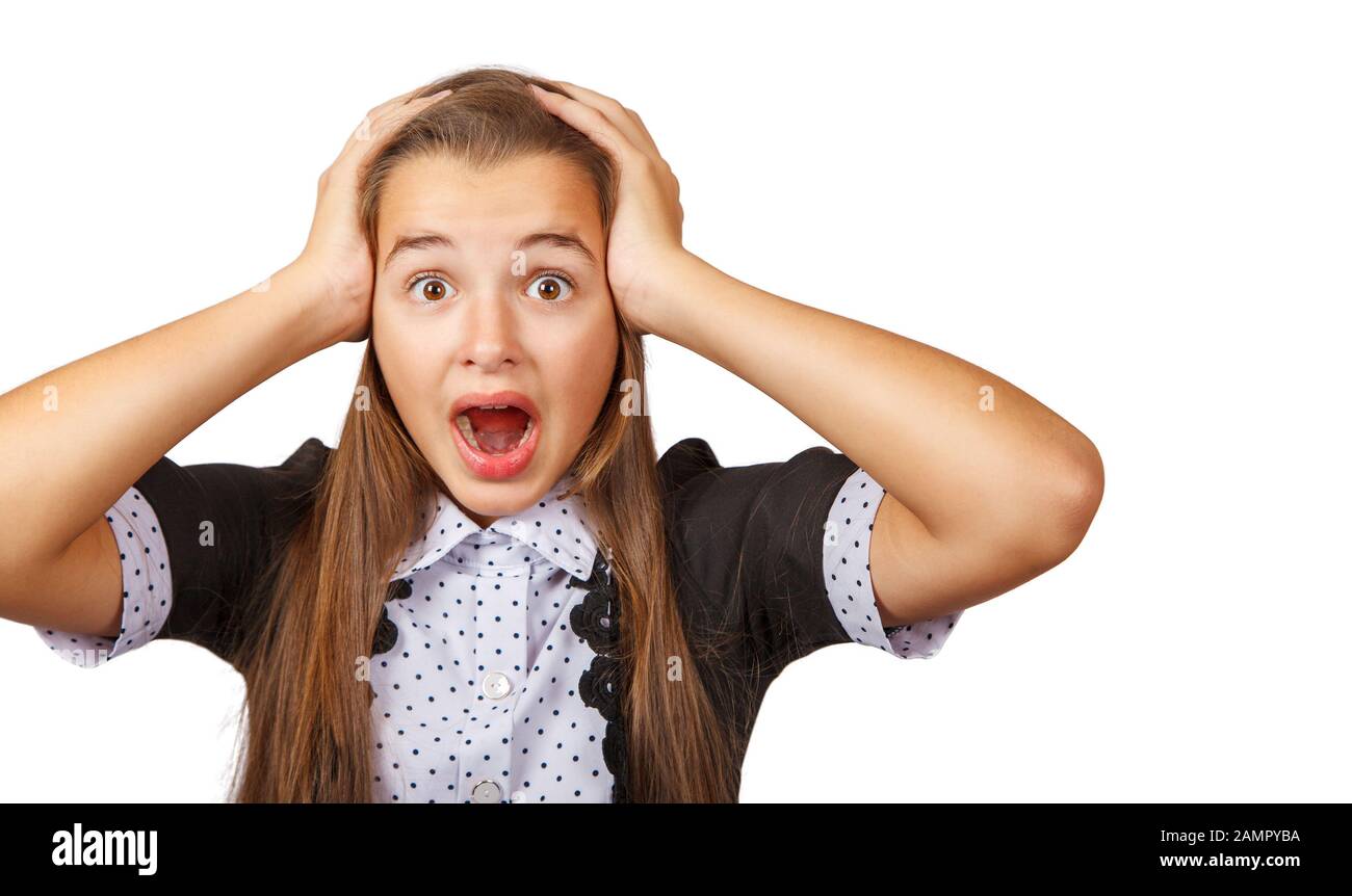 Scared Face Teen, Stock image