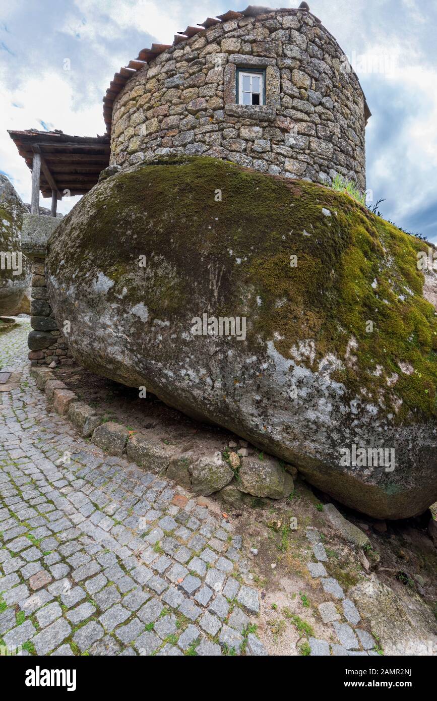 Street view in Monsanto village, Portugal Stock Photo