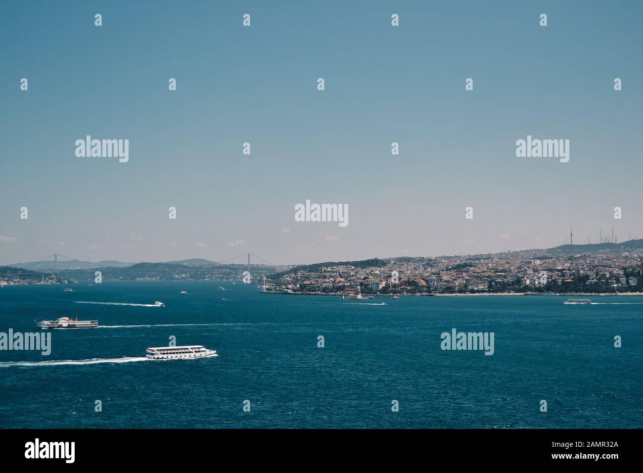 Istanbul aerial view with the Bosporus Stock Photo - Alamy
