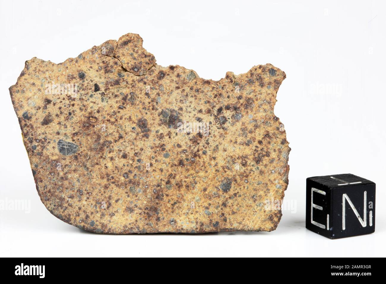 DAR AL GANI 613 - Found 1998, Dar Al Gani, Libia. Chondrite LL4. Total mass 566 grammi. Stock Photo
