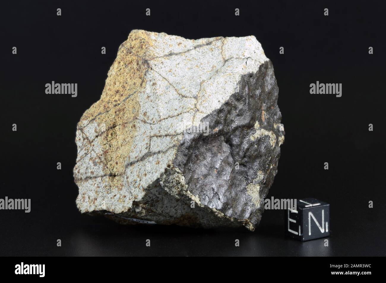 GIRGENTI - Fall 10 February 1853, Girgenti (Agrigento), Sicily, Italy. Chondrite L6 veined. Total mass 14.475 kg. Stock Photo