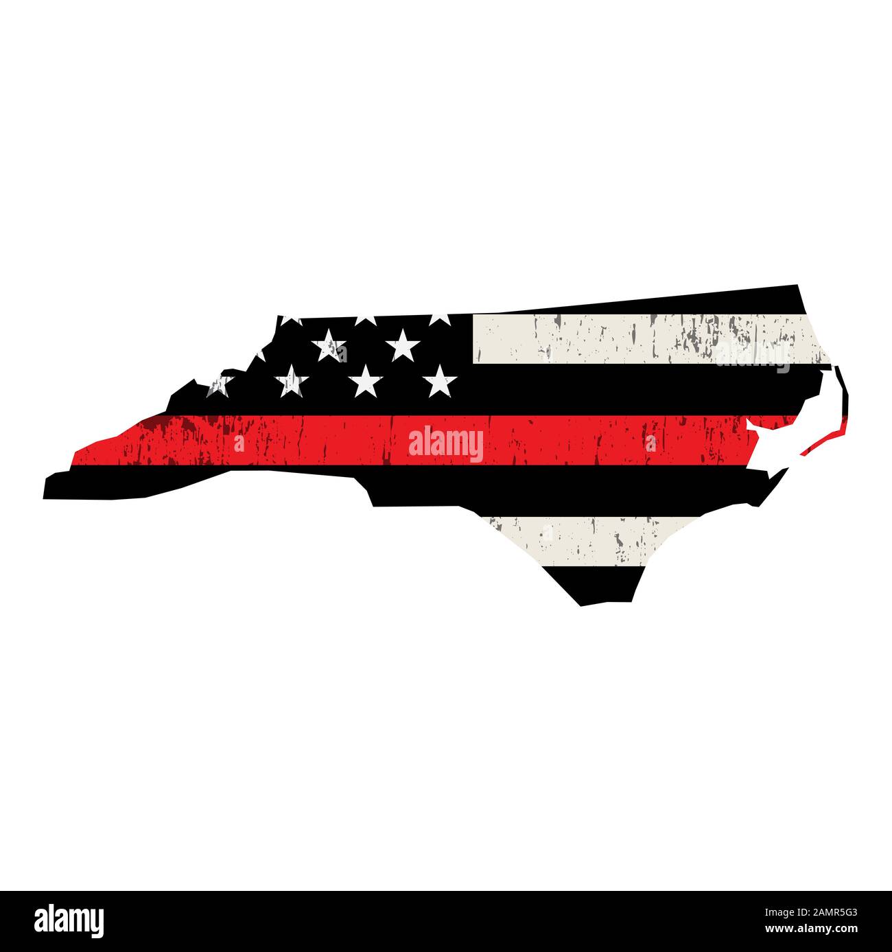An American flag in the shape of the state of North Carolina ...