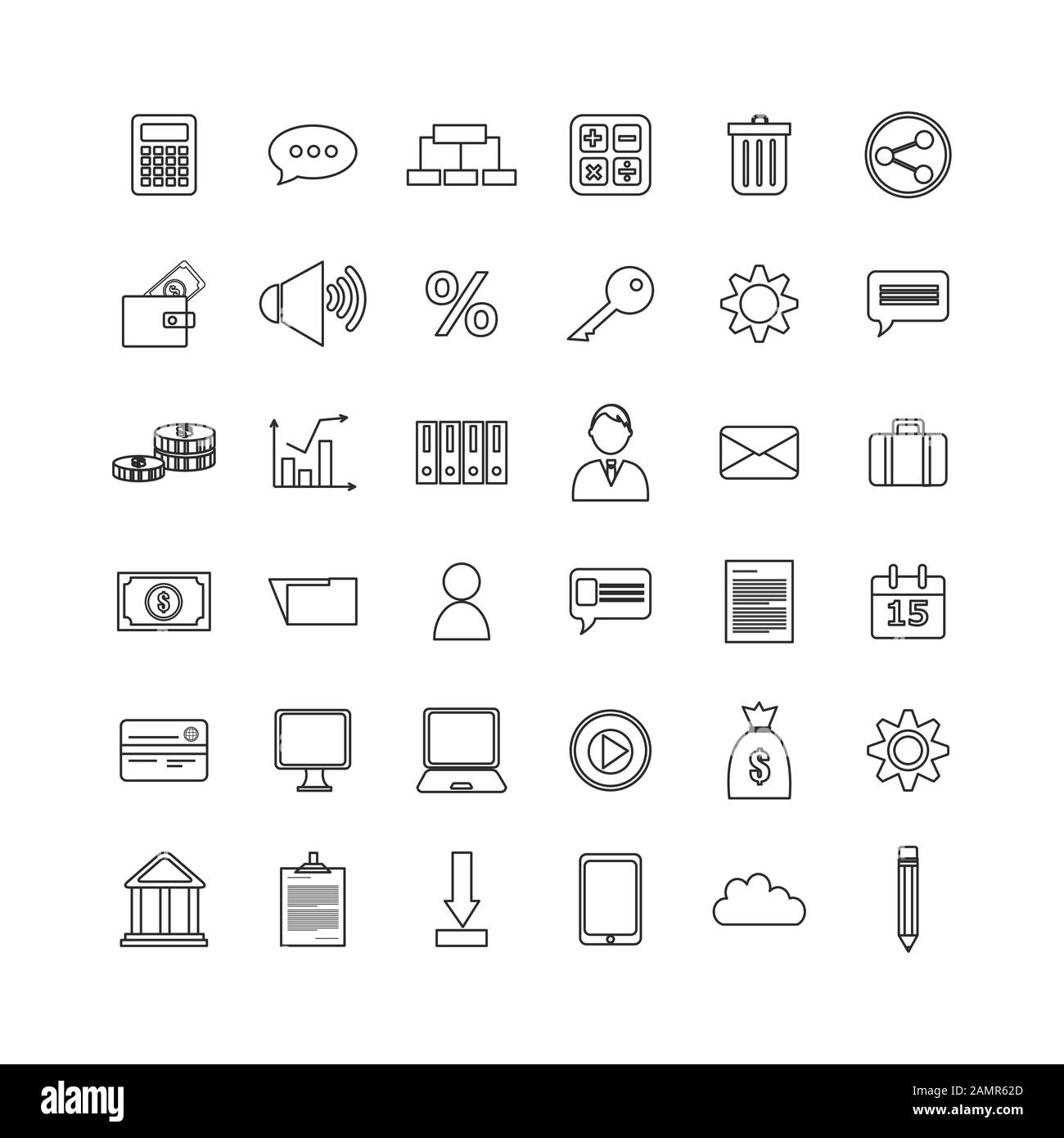 set of business commerce icons Stock Vector Image & Art - Alamy