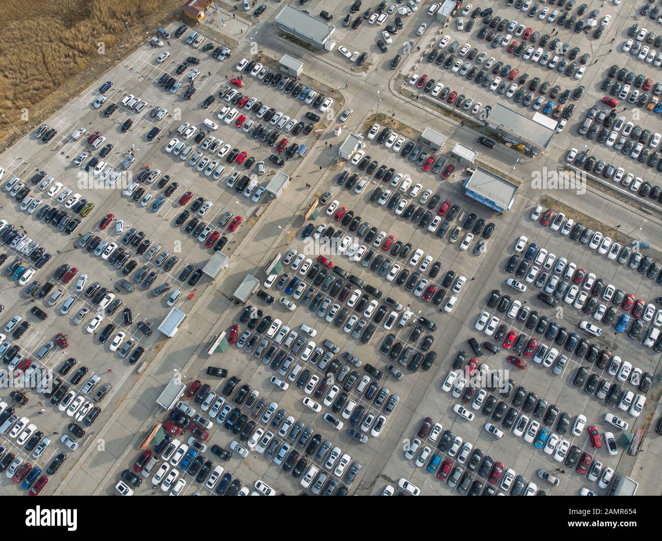 Empty parking lots, aerial view hi-res stock photography and images - Alamy