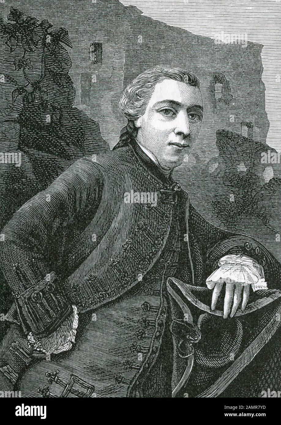 JOHN BURGOYNE (1722-1792) British army officer, dramatist and politician Stock Photo