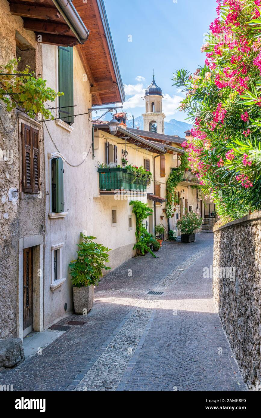 The picturesque town of Limone sul Garda, on Lake Garda. Province of Brescia, Lombardia, Italy. Stock Photo