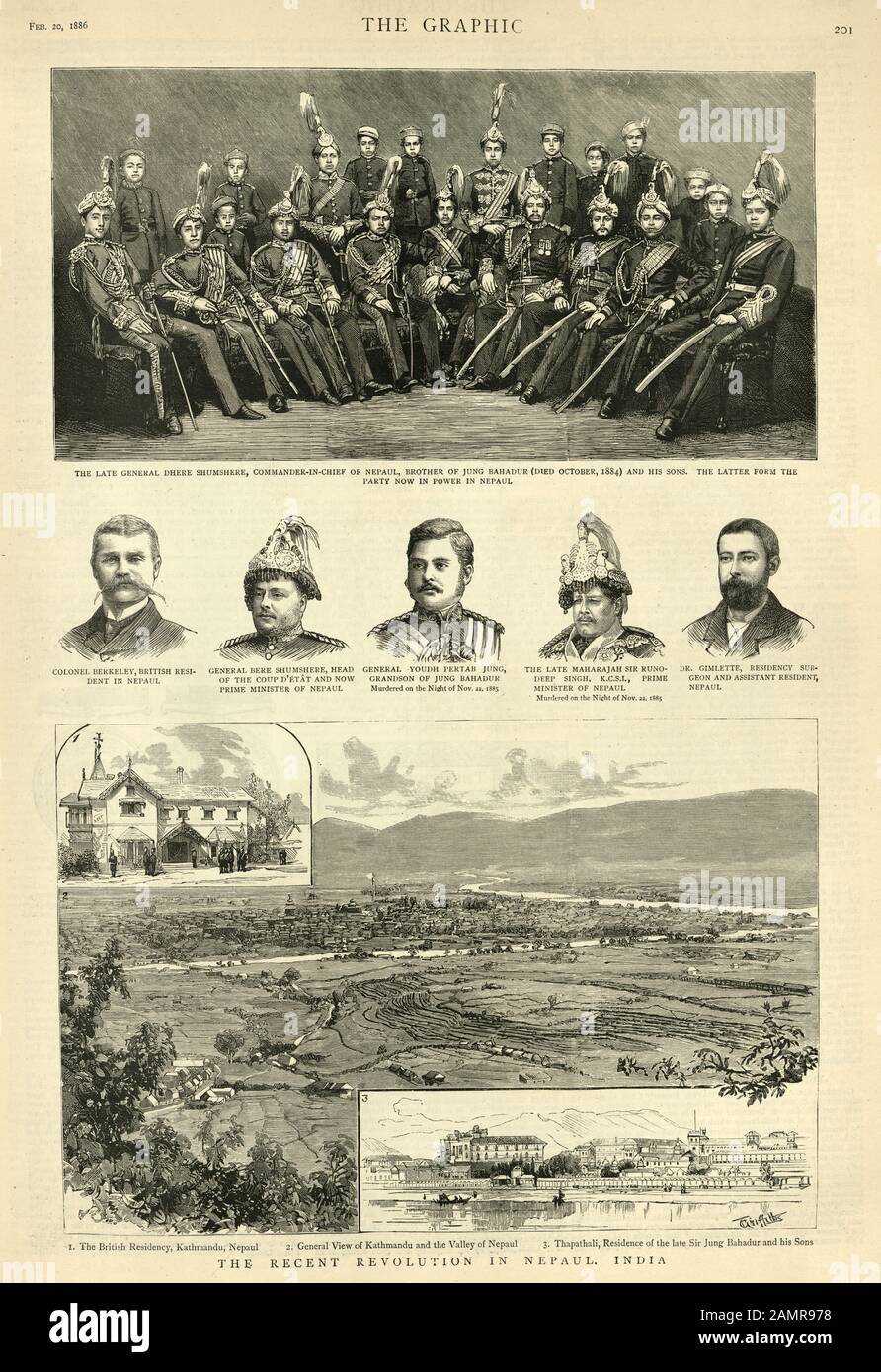 Scenes from the revolution in Nepal, 1886, 19th Century. British Residency,  Kathmandu, General View of Kathmandu and the Valley of Nepal Stock Photo -  Alamy