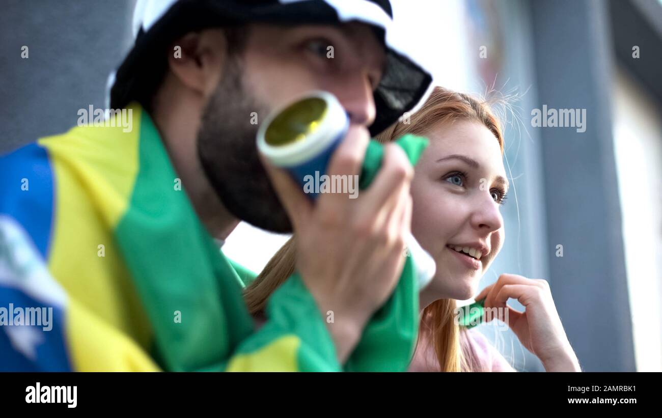 Brazil football fans female hires stock photography and images Alamy