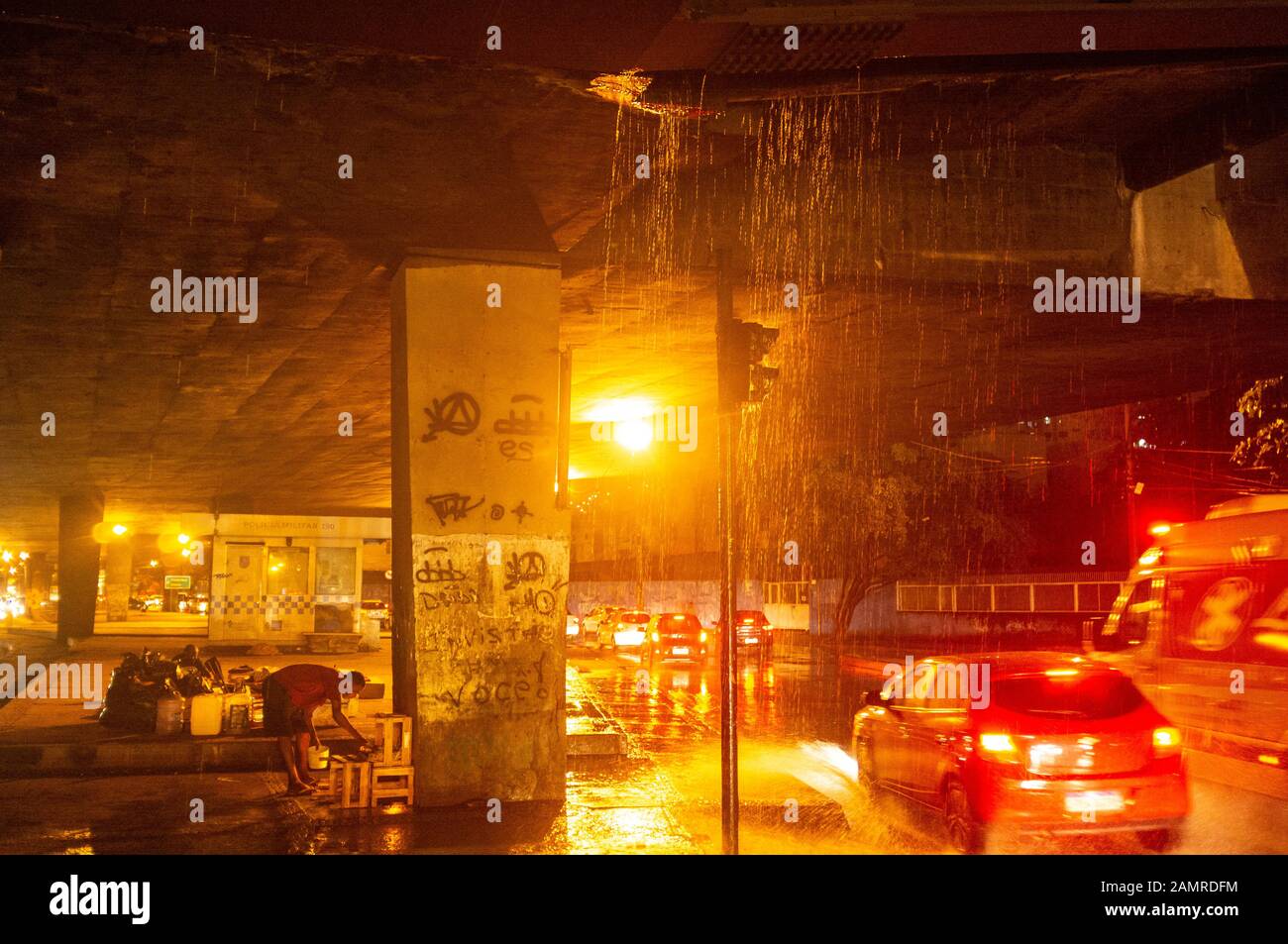 Homeless Man In The Rain High Resolution Stock Photography And Images Alamy