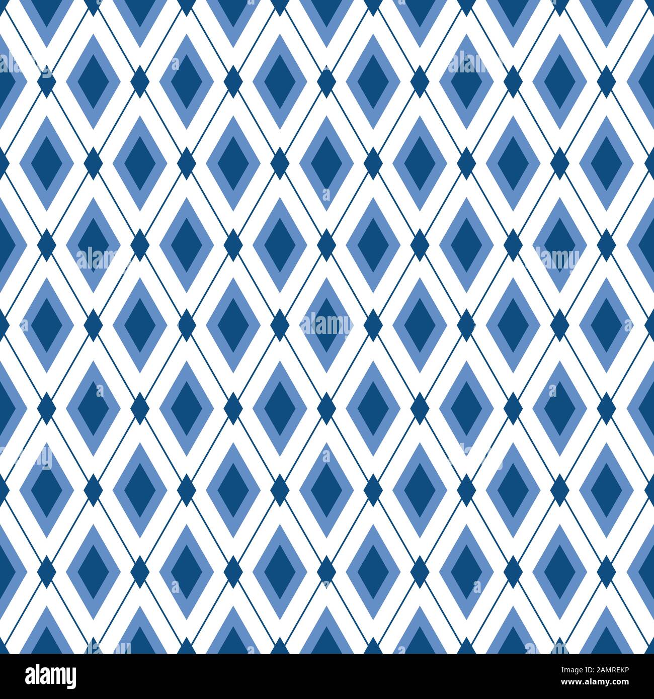 Blue Abstract Geometric Diamond Seamless Pattern Background Wallpaper  Banner Label Vector Design Stock Illustration  Download Image Now  iStock