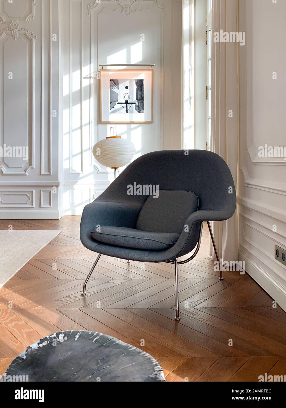 Paris, France - Mar 19, 2019: Beautiful chair inside the experience ...