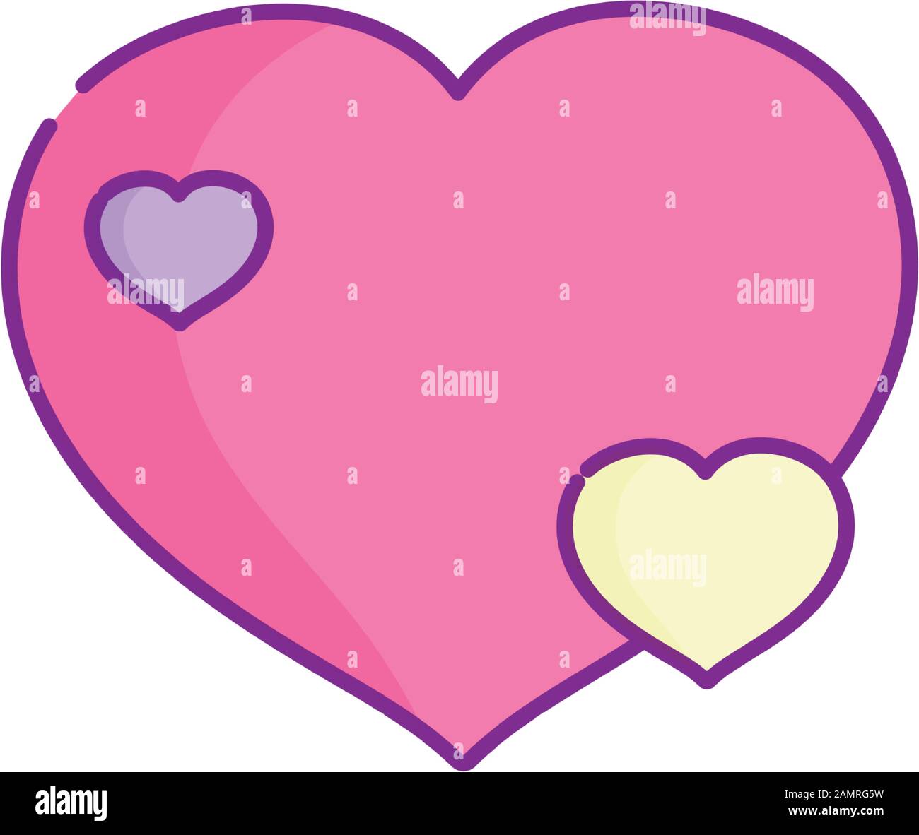 happy valentines day, hearts love romantic feelings icon vector ...