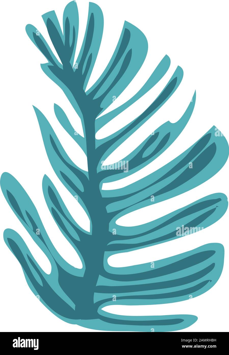 tropical leaf palm natural icon Stock Vector Image & Art - Alamy
