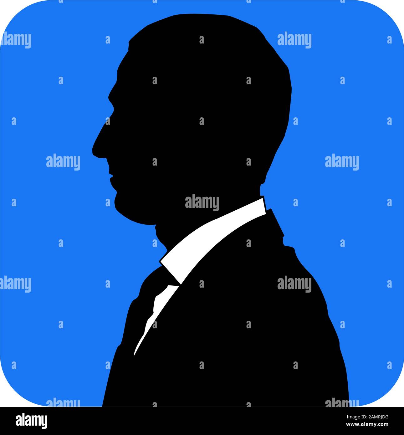 Mark Zuckerberg silhouette. Vector illustration. Stock Vector