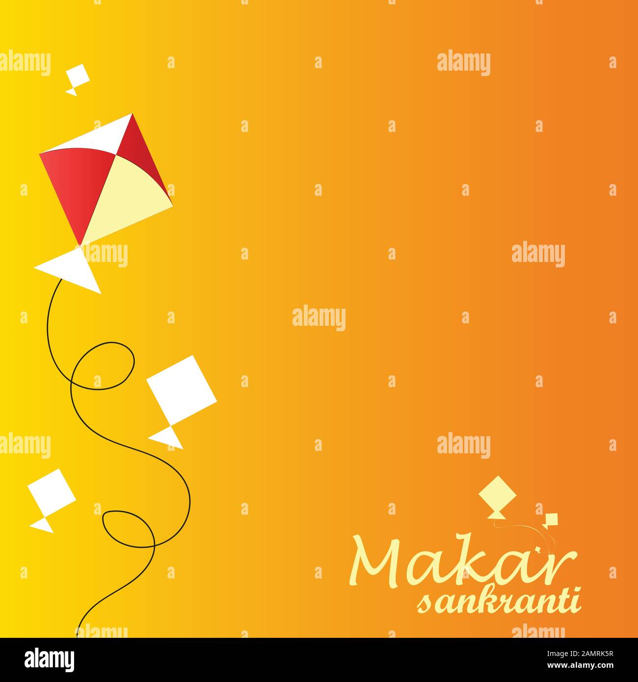 illustration of Happy Makar Sankranti wallpaper with colorful kite string  for festival Stock Vector Image & Art - Alamy