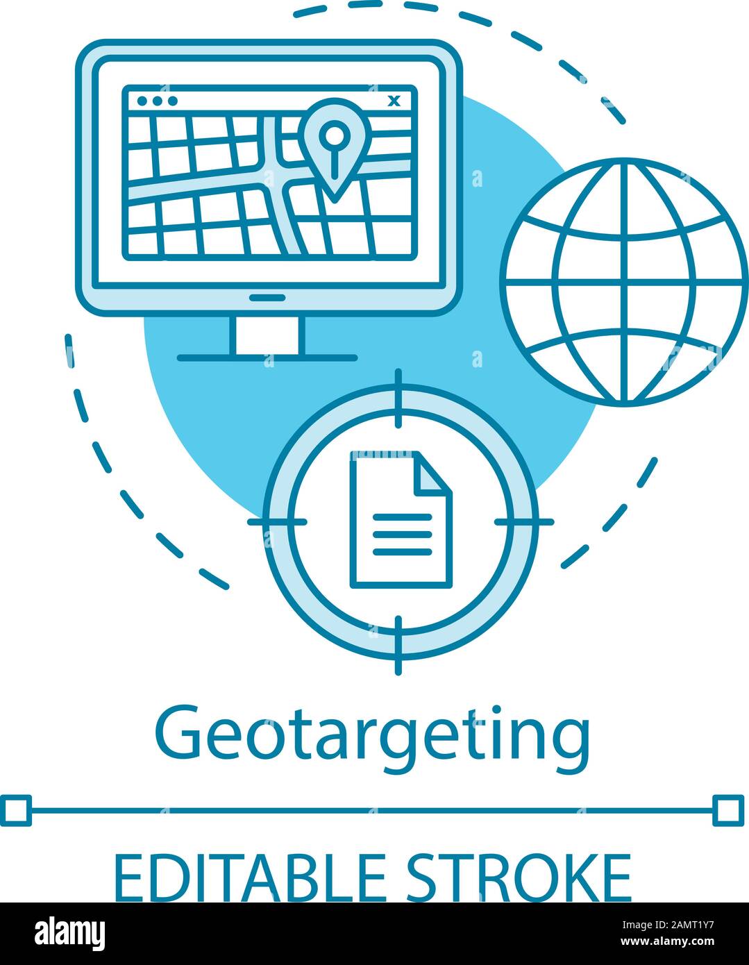 Ranking location icon outline hi-res stock photography and images - Alamy