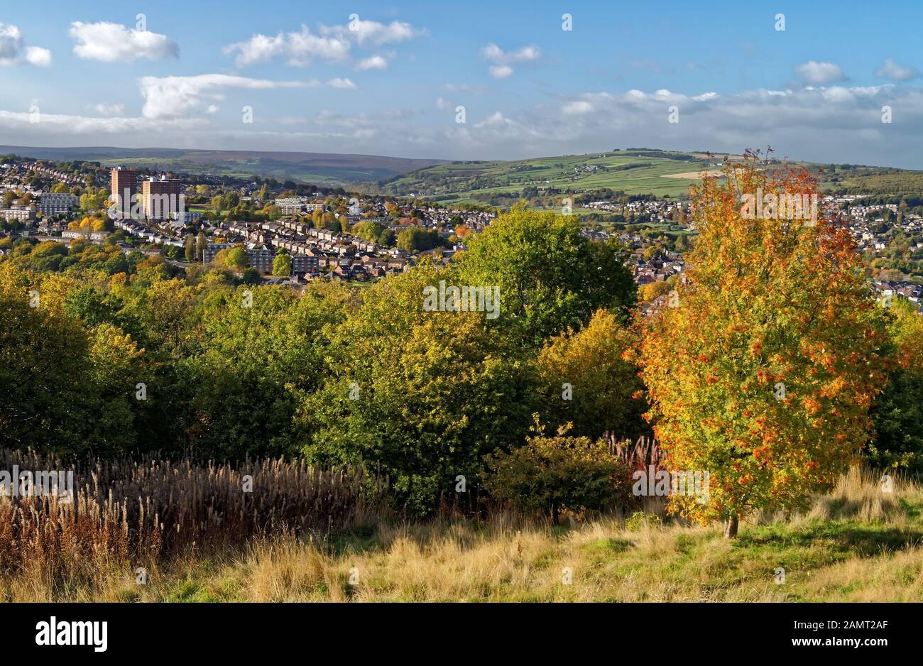UK,South Yorkshire,Sheffield,Bolehills view looking towards Stannington and Wisewood. Stock Photo