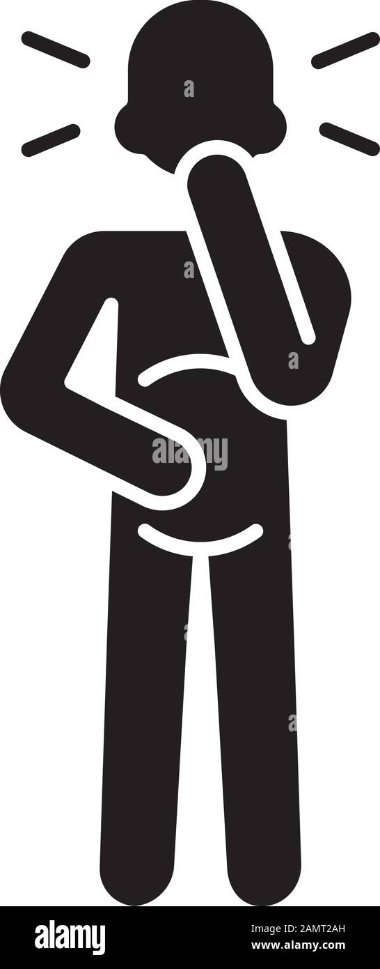 Nausea Glyph Icon Allergy Food Poisoning Gastritis Symptom Silhouette Symbol Fatigue Malaise Stomach Ache Pregnancy Morning Sickness Toxicosi Stock Vector Image Art Alamy