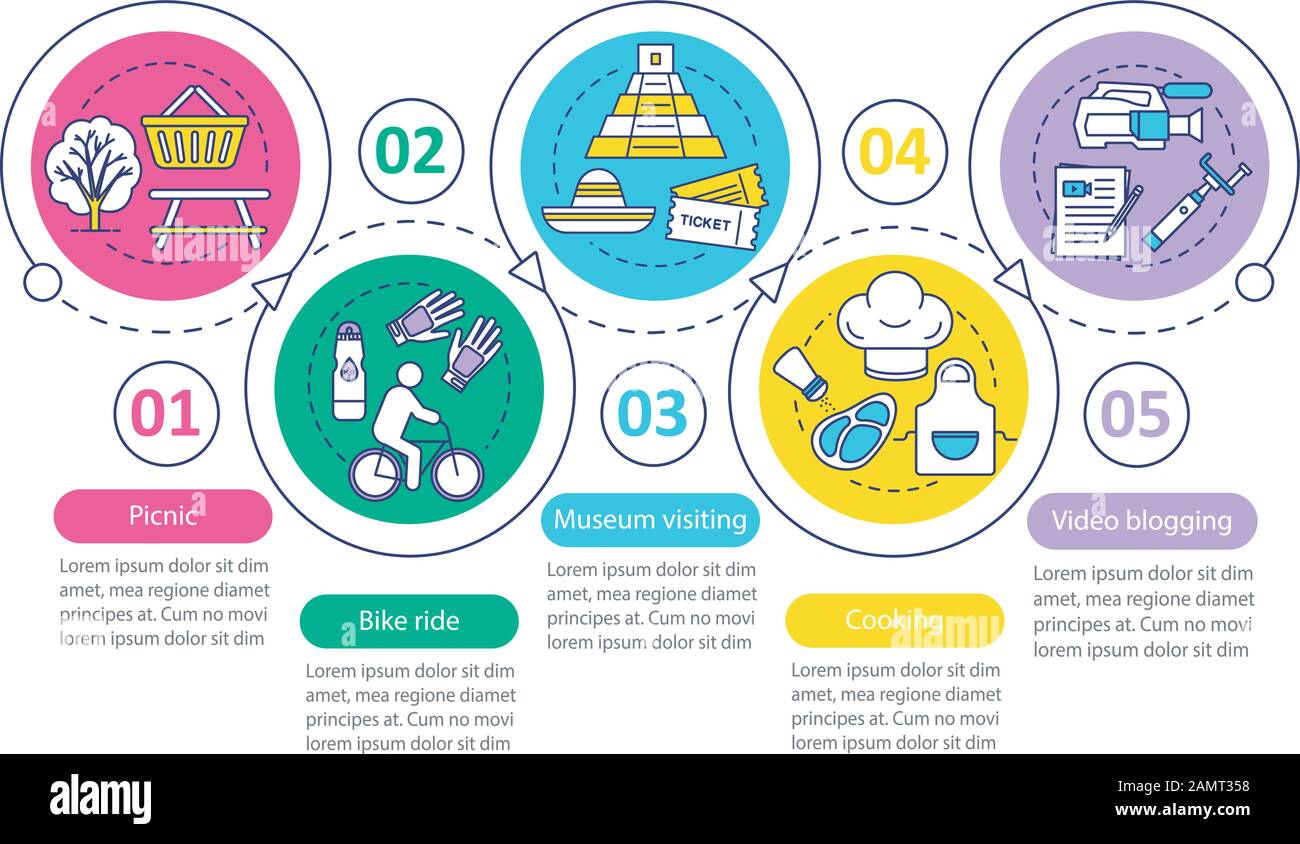 Family Activities With Kids Vector Infographic Template Business Presentation Design Element Data Visualization With Five Steps And Options Process Stock Vector Image Art Alamy