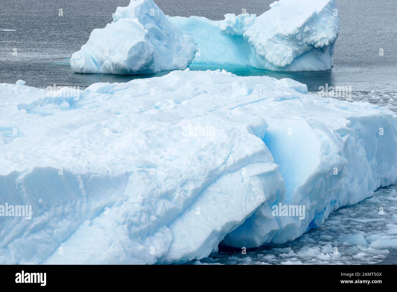 Antarctica - Lamaire Channel. Bergy Bits are pieces of ice that break ...