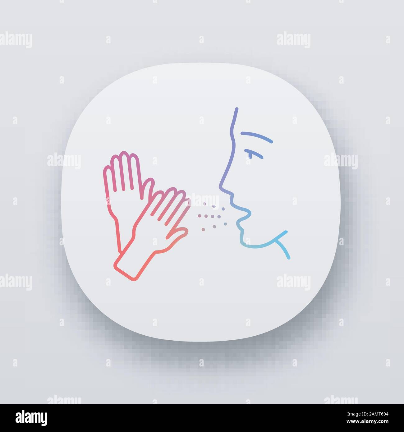 Latex allergy app icon. Allergic disease. Asthma caused by rubber