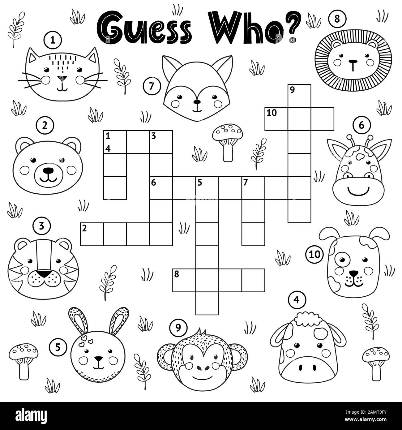 Crossword Stock Vector Images Alamy