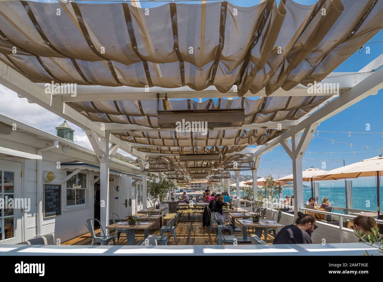 View of Malibu Pier restaurant, Malibu, California, United States of America, North America Stock Photo