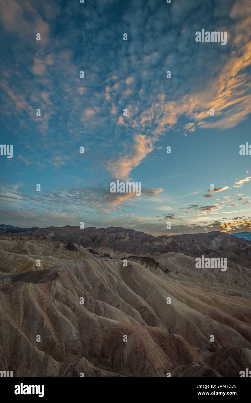 Zabriskie Point, Death Valley National Park, California, USA Stock Photo