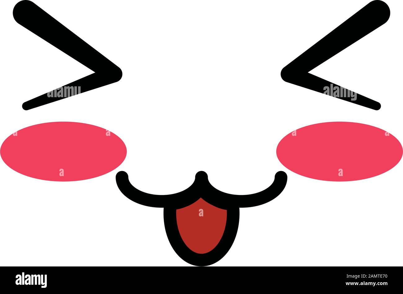 Isolated kawaii happy face cartoon vector design Stock Vector Image & Art -  Alamy