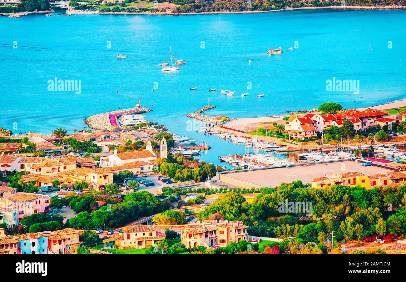 Porto Rotondo on Golfo Aranci on Costa Smeralda Sardinia Italy reflex Stock  Photo - Alamy